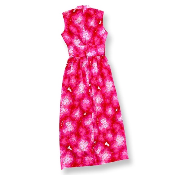 1970s Dress | Vintage Serbin of Florida Hot Pink Maxi Dress  | 70s - Picture 6 of 6